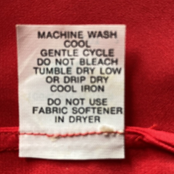 Philippe Marques Red Camisole with series of horizontal pleats in front. Size S - Picture 4 of 5